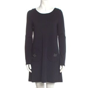 NWT - Tibi Black Ponte Knit Long sleeve Shift Dress